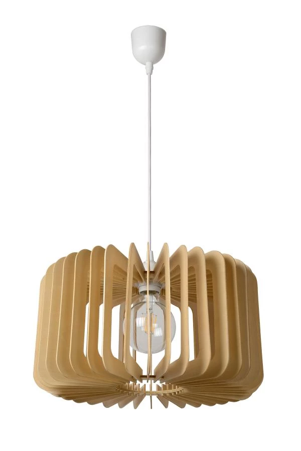 Lucide ETTA - Hanglamp - Ø 39 cm - 1xE27 - Licht hout - uit